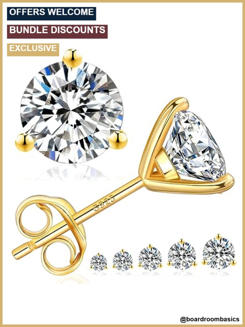 Moissanite Stud Earrings 14K White Gold Plated S925 Sterling Silver 0.6ct